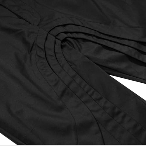 Pantalon patchwork unisexe décontracté noir ample taille 2XL - 5