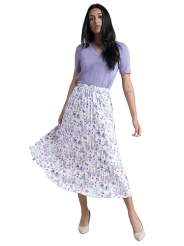 Image of OTABU | Stylish Women's A-Line Skirt with Floral Print
