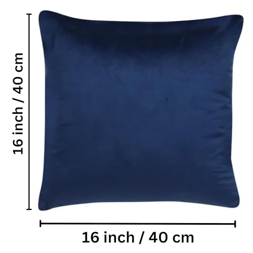 Image of Cushion Covers Velvet Set of 3, 16 inch x 16 inch (Multi)