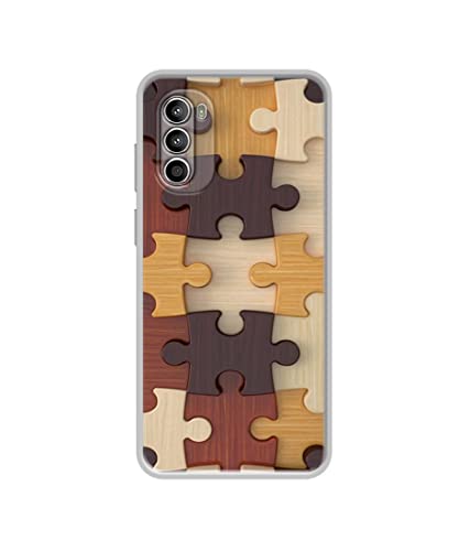 Image of Puzzle Pattern Design Printed Silicon Soft TPU Back Case Cover for Motorola Moto G52 4G / Moto G82 5G