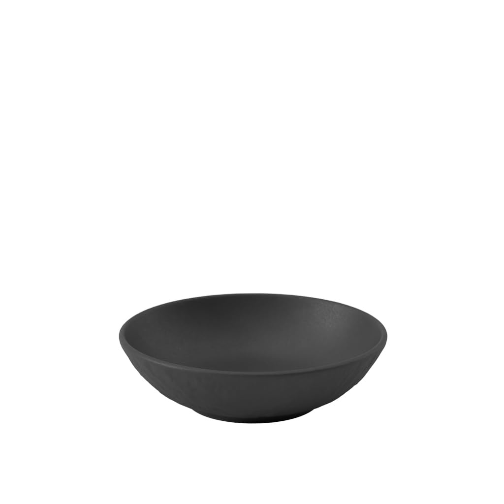Villeroy & Boch - Manufacture Rock Dessert Bowl Flat Black, Dishwasher-Safe, Microwave-Safe, matt Design, Slate-Look, Ceramic Bowl for Desserts & Snacks, Premium Porcelain