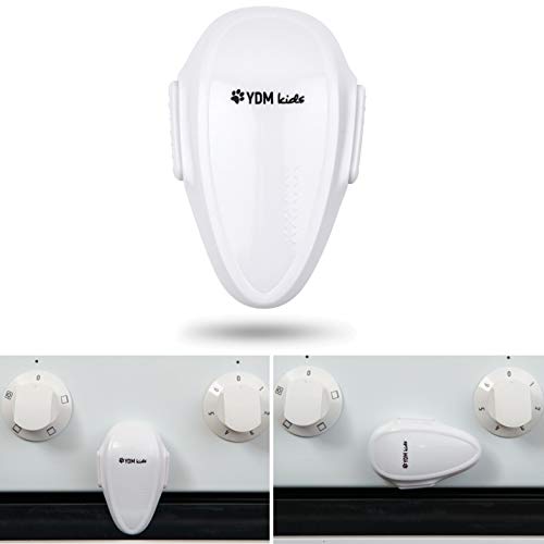 Cerraduras de seguridad a prueba de niños, Bloqueo de Seguridad para horno, adhesivo 3M, resistentes al calor, Diseño de doble botón, adecuado para lavadora, lavavajillas y microondas, Blanco