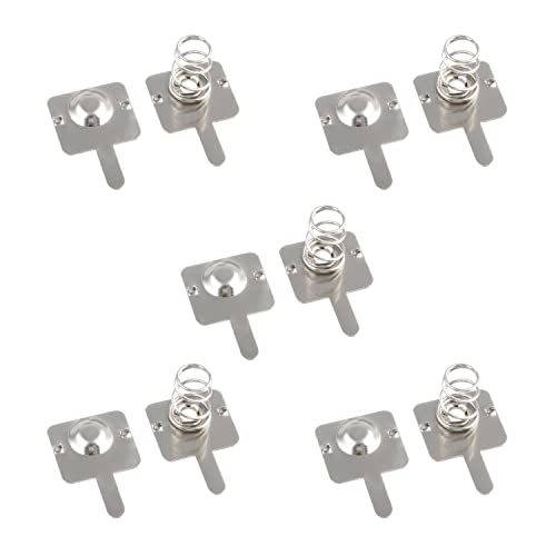 Heyiarbeit 50 Pairs AA Battery Spring Plate AA Battery Positive Negative Conversion Spring Contact Nickeling Plate 13.0mmx11.5mm
