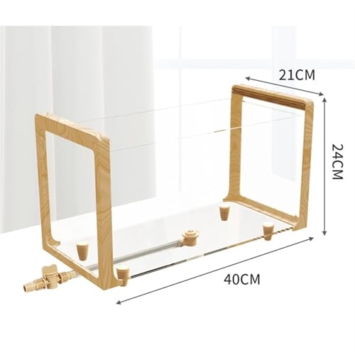 Aquarium tortue verre ultra white bocal poisson premium à cadre bois