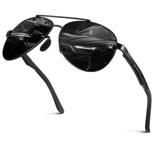 WEAROYO Classic Al-Mg Alloy Pilot Polarized Sunglasses Men Womens Military Style UV400 Protection