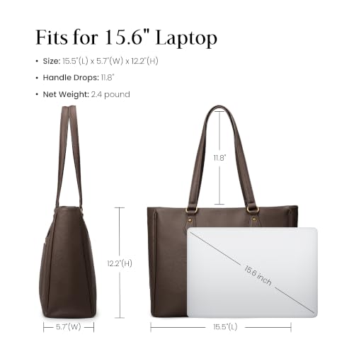 Image of befen Genuine Leather Work Tote Bag for Women Leather Purse Handbags
