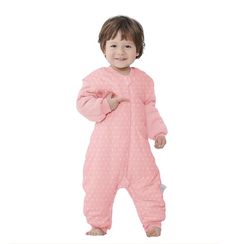 Image of LAT Baby Sleep Bag with Feet Winter, Wearable Blanket, Warm Sack for Toddler Thicken 2.5 TOG-Removable Sleeves