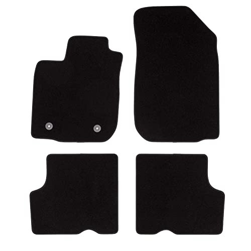 MAT10 - Black Line : Dacia Logan II MCV Break 5 Places, Aussi FL 2017, Année de Construction 2013-07 - X Tapis de Sol Voiture Dilour Feutre aiguilleté Bonne qualité 4 pièces Noir Ajustement Garanti