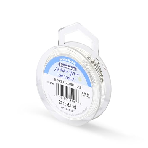Beadalon 20 ft Artistic 18-Gauge Tarnish Resistant Wire, Silver