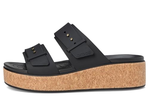 Crocs Women's Brooklyn Cork Buckle Sandals Wedge4