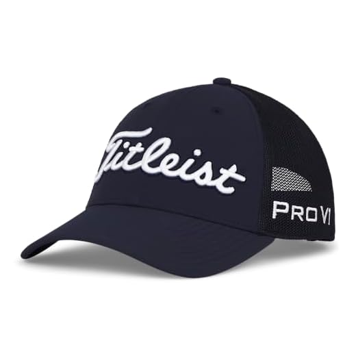Titleist Men's Tour Performance Mesh Baseball Cap, Navy/White, One Size