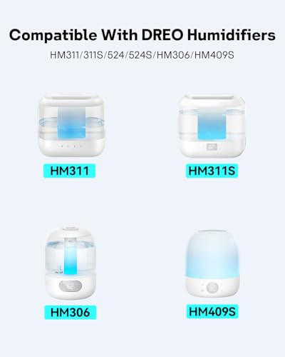 Image of Leemone 4-Pack Humidifier Demineralization Cartridge Compatible with Dreo Humidifiers HM311 /311S, HM306, HM409S, Prevents Hard Water Build-Up, Filters Mineral Deposits, Eliminate White Dust
