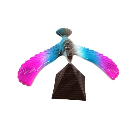 Yeory Balancing Bird, Plastic Balance Bird with Pyramid Stand, Fun Stress Relief Balancing Toy, Balance Finger Toy for Office Desk Display Decor, Random Color