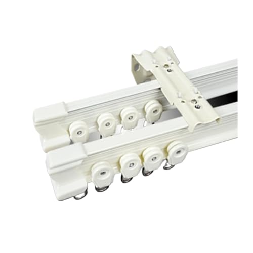 Skdvy Tenda da Soffitto Binario Curvo, 1-3.0metri Doppio Tenda Cinturino Cinturino bilcone Balcone Finestra Scorrevole Guida Guida Ferroviario Pieghevole Tenda per Cinturino(A Top Mount,1 Meter)