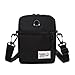 ZGMYC Men Waterproof Oxford Fabric Cell Phone Pouch Waist Pack Fashion Crossbody Bag Wallet with Earphone Hole Z Pure Black