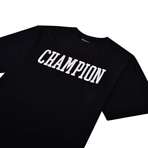 Champion Mens Big & Tall Short Sleeve Logo T Shirt For Men Black 5X #TOP1