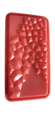 Kavyam New Geometrical Crystal Design Chocolate Silicon Bar Candy Mould - Soft Flexible Food-Grade Silicon Mould (2)