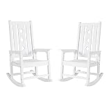 EFURDEN Rocking Chair Set of 2, Weather Resistant Outdoor Rocking Chair for Adults, Smooth Rocker fo