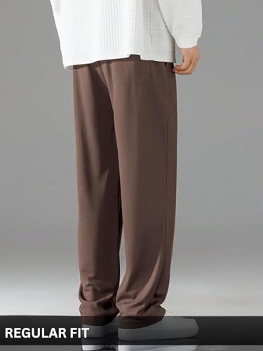 Image of GRECIILOOKS Men's Lycra Cargo Track Pants - Loose Fit Joggers for Men | Korean Style Travel & Lounge Wear with Pockets (Available in Plus Size)