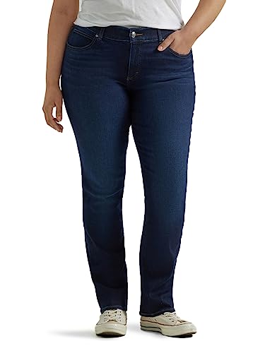 Lee Women's Plus Size Ultra Lux Comfort with Flex Motion Straight Leg Jean