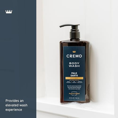 Cremo Rich-Lathering Palo Santo Body Wash for Men, Notes of Bright Cardamom, Dry Papyrus and Aromatic Palo Santo, 32 Fl Oz image 3
