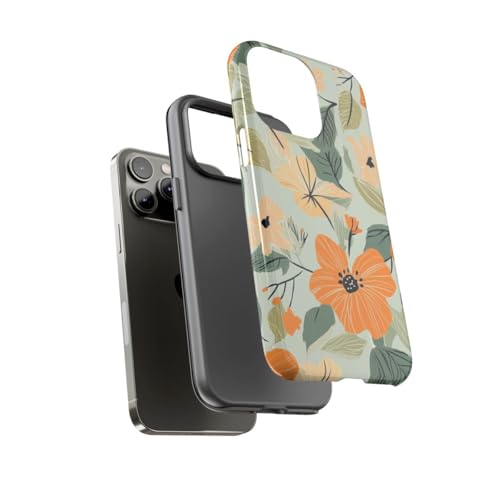 Coque fleurie orange iPhone 14 Pro Max pour vos sorties
