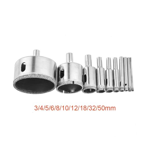 Set 10 piezas brocas diamante 3-50 mm para vidrio y azulejo miniatura 2