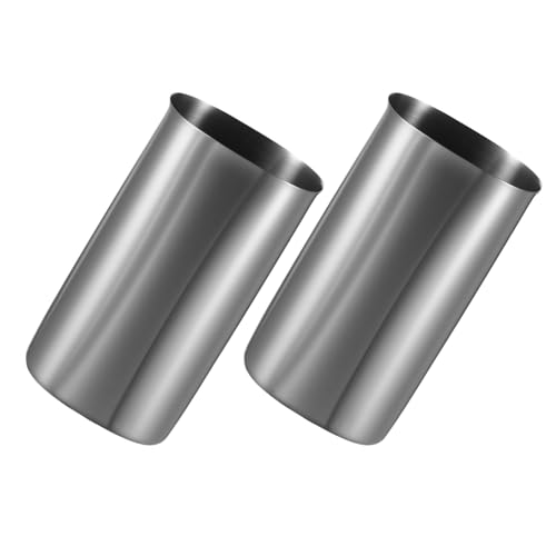 MAGICLULU Vasos para Enjuague Bucal de Acero Inoxidable 2 Unidades, Portacepillos de Dientes para Baño, Resistente E Irrompible, Diseño Compacto y Fácil de Limpiar, Ideales para Hogar,