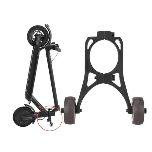 Support pliable pour trottinette électrique en alliage durable avec roulette - 2