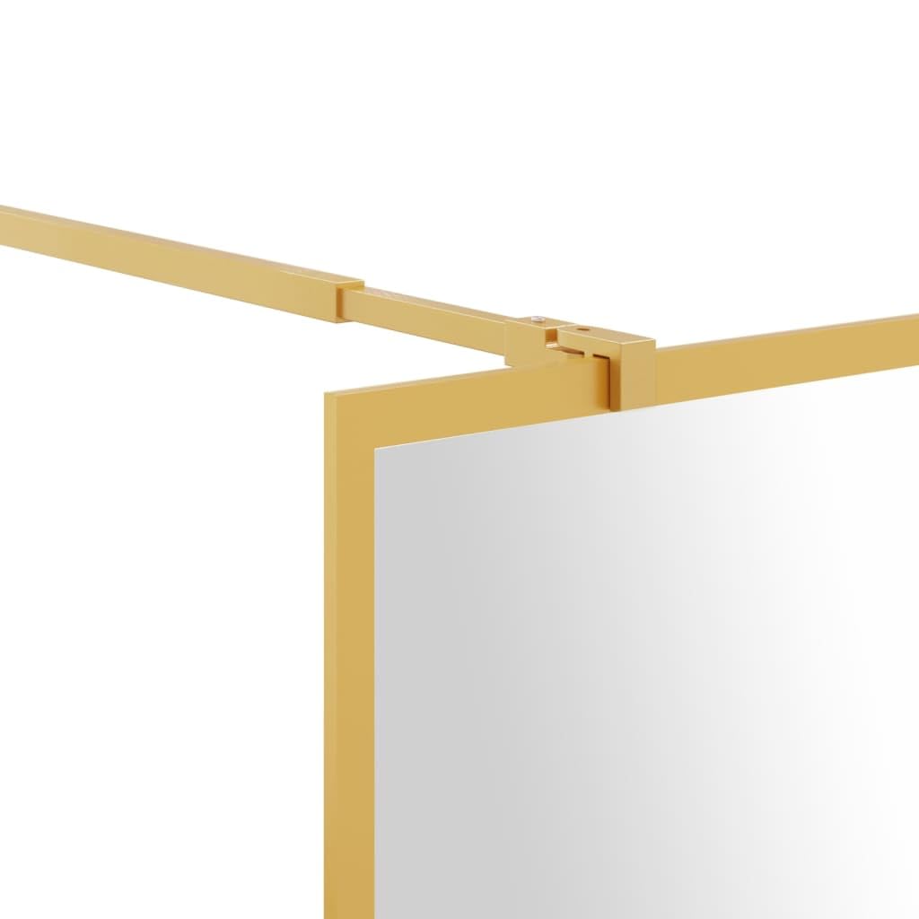ZEYUAN Parete per Doccia Walk-in Vetro Trasparente ESG 90x195 cm Oro,Parete per Doccia Walk-in,Parete Doccia,Componenti Doccia,Pareti Doccia-154955