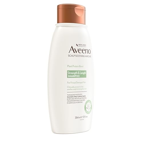 Aveeno Plant Protein Blend Shampoo for Strong Healthy-Looking Hair, 12 fl oz