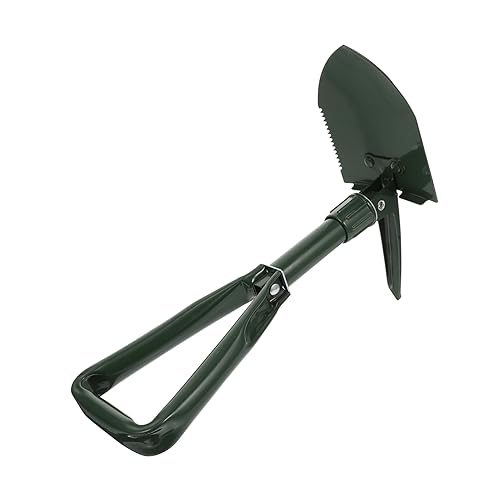 Yardwe Snow Shovel Compact Portable Folding Gardening Tool Sturdy Steel Blade