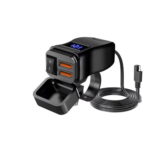 Prise USB Moto double port 60W QC3.0 chargeur étanche 12V pour guidon