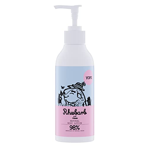 YOPE Botanika Lait corporel naturel Rhubarbe et Rose 98% 300ml PAO Cover