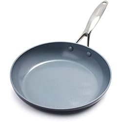Sartenes Green Pan Carrefour GreenPan Valencia Pro Sartén Anodizada Dura Antiadherente 24 cm, Libre de PFAS, Inducción, Apta para Lavavajillas, Apta para Horno, Gris