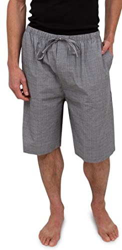 Andrew Scott Men's Soft Poplin Woven Pajama & Sleep Jam Cargo Short Lounge Pants | Multi Packs (Small, 3 Pack - Black & Blue Plaid) #TOP2