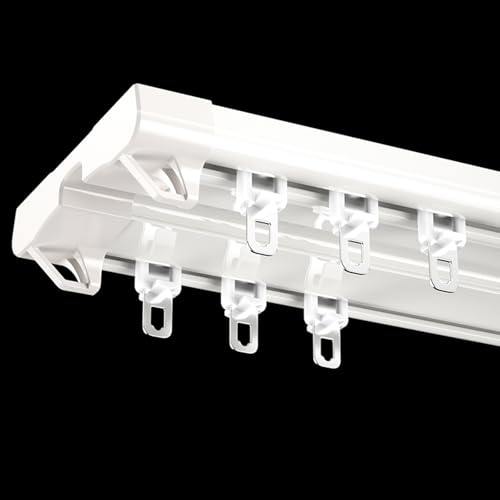 �J�[�e���A���_�u���g���b�N���[���A�T�C�����g�X���C�h�J�[�e���g���b�N70 100 150 200 300 400 500 600 Cm �V����t�����ϋv�J�[�e�����[���A���r���O���[���Q���o�X���[���p(White,14.8FT/450CM)