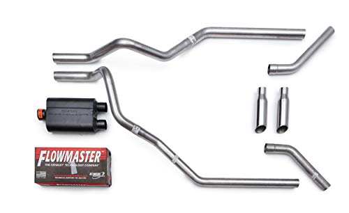 All-Stainless Flowmaster Super 44 Mandrel-Bent Dual Truck Exhaust Kit with Tips