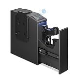 KARUIKEV Cassaforte per pistole biometriche, 30 cm, con montaggio rapido, per auto, camion, scrivania, comodino, parete con impronte digitali di sicurezza, accesso con chiavi, codice PIN