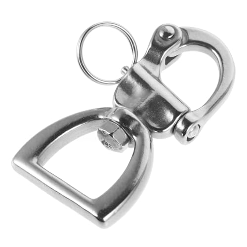 VICASKY Outdoor Stainless Steel Rotary Spring Shackle Buckle Versatile Belt Shackle for Sailboats Yachts Outdoor Activities User-Friendly Design for Easy Installation Wear-Resistant