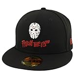New Era Friday the 13th 59Fifty Fitted Hat (US, Numeric, 7 7/8, Black)