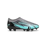 PUMA Kids Boys Ultra Match Rush Firm GroundArtificial Ground Slip On Soccer Cleats - Blue, Grey - Size 6 M