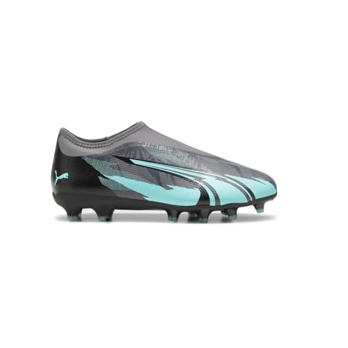 PUMA Kids Boys Ultra Match Rush Firm GroundArtificial Ground Slip On Soccer Cleats - Blue, Grey - Size 6 M
