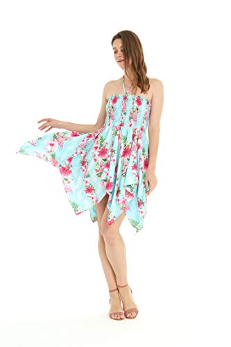 Image of Hawaii Hangover Family Matching Clothes, Pink Hibiscus Vine Turquoise | Family matching Hawaiian outfits, Pink Hibiscus Vine Turquoise, lightweight rayon, machine washable, tropical floral print