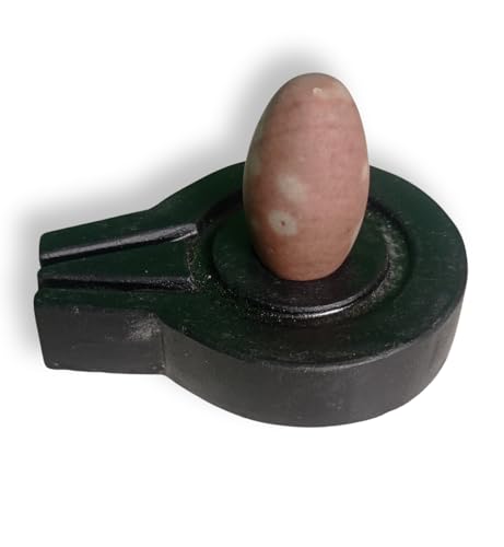 Image of 100% Natural Narmadeshwar Narmada Stone Shivling, Natural Narmada Stone Priyadarshan Shivling & Jaladhari, Kamalhasth. (1.5inch Shivling & 3inch Plate Jaladhari)