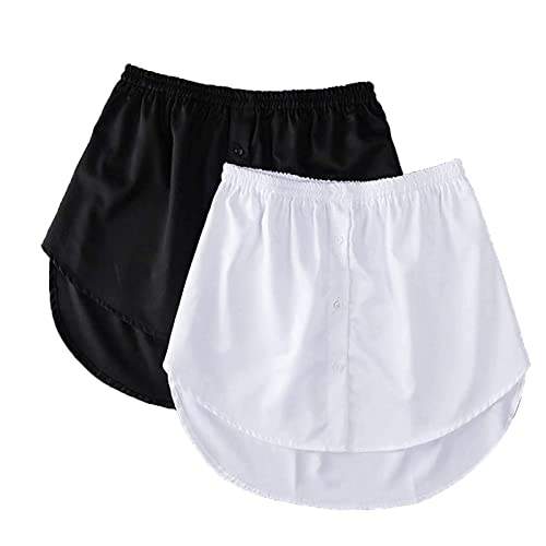 Hemdverlängerung Damen Blusenrock Shirt Verlängerung Unterrock Blusen...