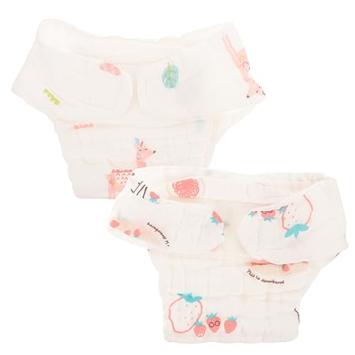 ULDIGI Reusable Cotton Diapers 2 Pack for Newborn Girls Soft Washable Comfortable and Random Style