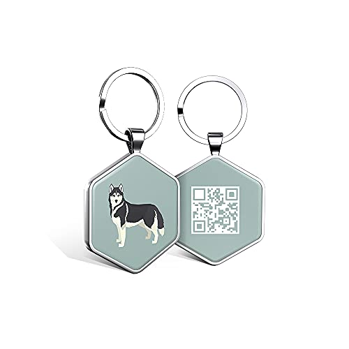 Kekid Dog Tags Personalized For Pets Custom Dog Tags Dog Name Tag Qr Code Pet Tags Engraved Pet Id Tags Personalized Anti-Lost Pet Page Modifiable Exclusive | Specially For Siberian Husky #TOP11