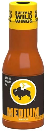 Buffalo Wild Medium Sauce, Classic Wing Marinade, Comfortably Hot, Elevate your Game and Stay Stocked Up and Buffalo Sauce, Use on Variety of Foods (Pack of 2)