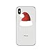 Produktbild SevenPanda für iPhone X Hülle, für iPhone 10 Schutzhülle, für iPhone XS Silikon Hülle, Soft Hülle Premium Kratzfest TPU Schutzhülle Ultra Klar Dünn Case Weihnachtsserie Case - Weihnachtsmütze